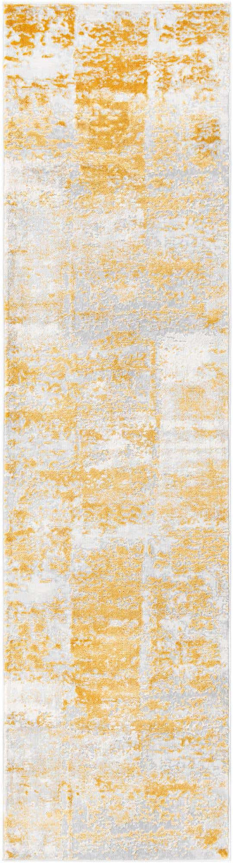 Yellow 2' x 8' Finsbury Runner Area Rug 60% Polypropylene & 40% Polyester Contemporary Carpet for Living Rooms, Dining, Offices for Sale at Rug Engine