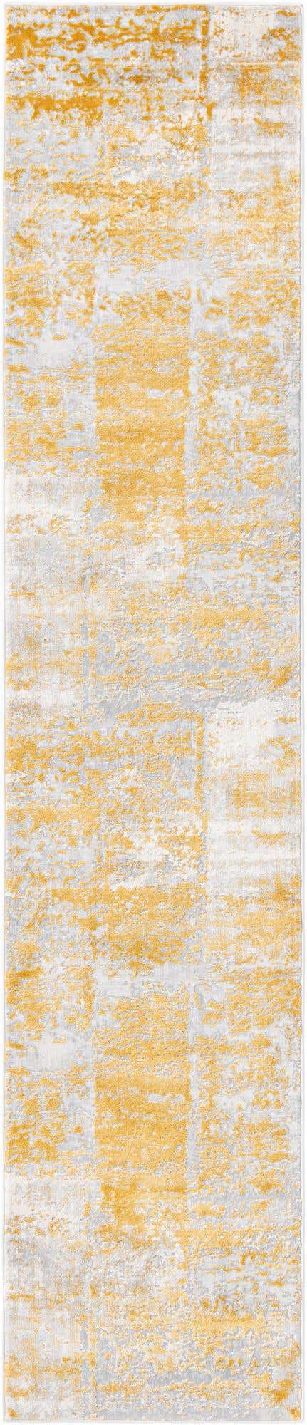 Yellow 2' x 9' 10 Finsbury Runner Area Rug 60% Polypropylene & 40% Polyester Contemporary Carpet for Living Rooms, Dining, Offices for Sale at Rug Engine