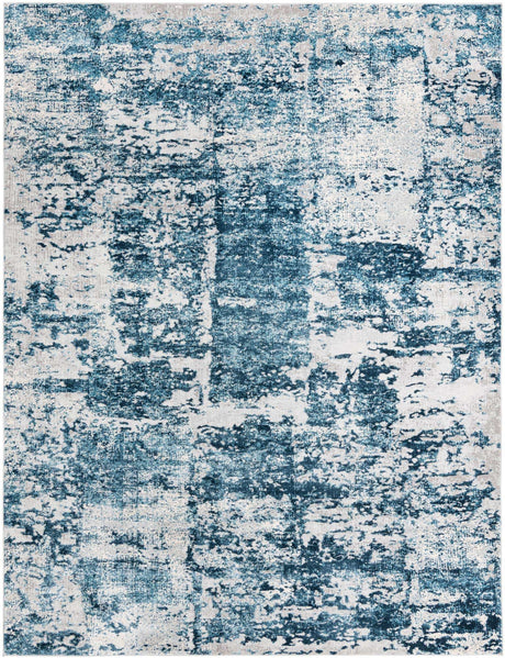 Blue 9' x 12' Finsbury Rectangle Area Rug 60% Polypropylene & 40% Polyester Contemporary Carpet for Living Rooms, Dining, Offices for Sale at Rug Engine