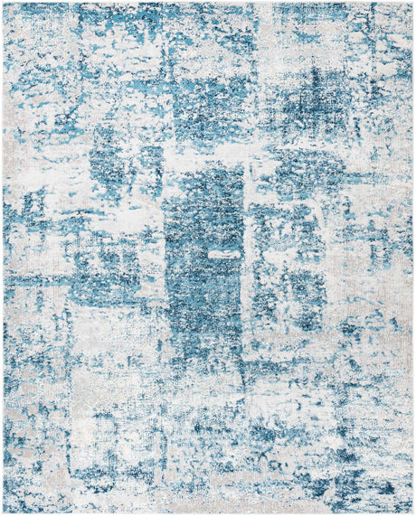 Blue 7' 10 x 10' Finsbury Rectangle Area Rug 60% Polypropylene & 40% Polyester Contemporary Carpet for Living Rooms, Dining, Offices for Sale at Rug Engine