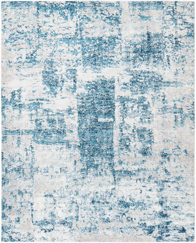 Blue 7' 10 x 10' Finsbury Rectangle Area Rug 60% Polypropylene & 40% Polyester Contemporary Carpet for Living Rooms, Dining, Offices for Sale at Rug Engine