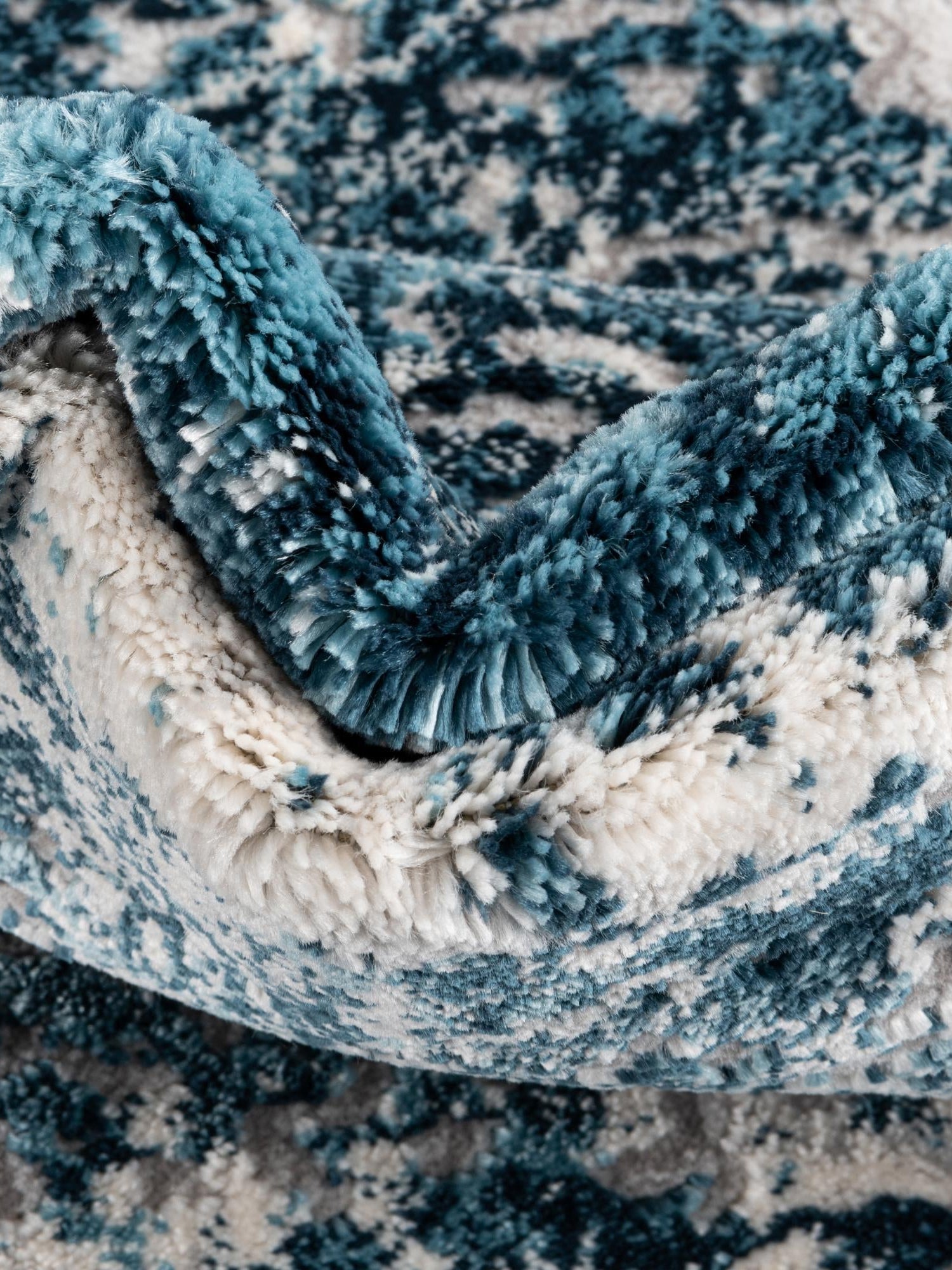 Blue 7' x 10' Finsbury Rectangle Area Rug 60% Polypropylene & 40% Polyester Contemporary Carpet for Living Rooms, Dining, Offices for Sale at Rug Engine