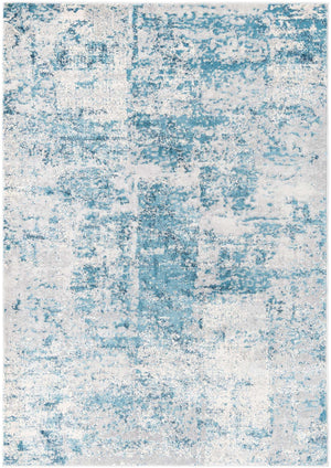 Blue 4' x 6' Finsbury Rectangle Area Rug 60% Polypropylene & 40% Polyester Contemporary Carpet for Living Rooms, Dining, Offices for Sale at Rug Engine