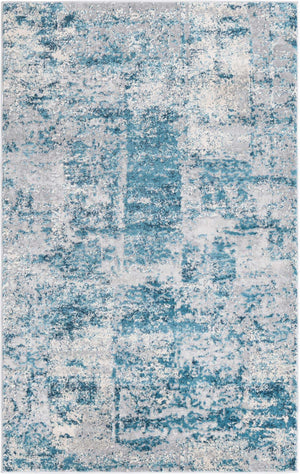 Blue 3' 3 x 5' 3 Finsbury Rectangle Area Rug 60% Polypropylene & 40% Polyester Contemporary Carpet for Living Rooms, Dining, Offices for Sale at Rug Engine