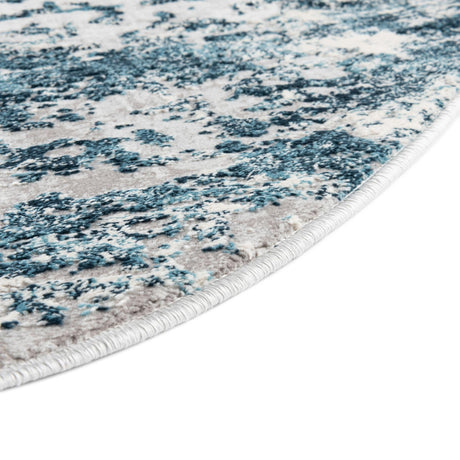 Blue 5' 3 x 8' Finsbury Oval Area Rug 60% Polypropylene & 40% Polyester Contemporary Carpet for Living Rooms, Dining, Offices for Sale at Rug Engine