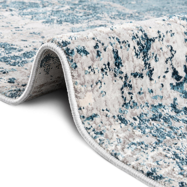 Blue 7' 10 x 7' 10 Finsbury Octagon Area Rug 60% Polypropylene & 40% Polyester Contemporary Carpet for Living Rooms, Dining, Offices for Sale at Rug Engine