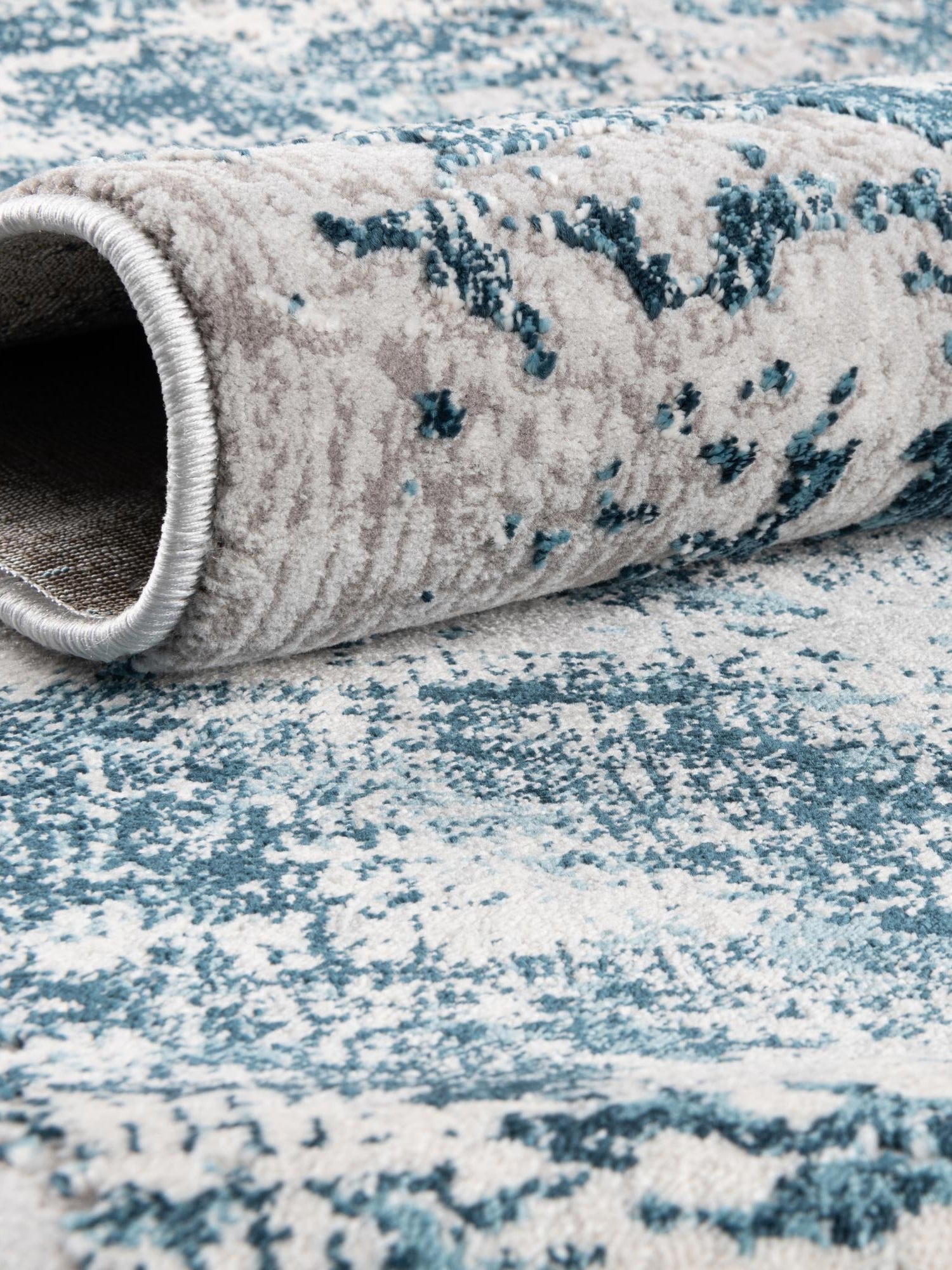 Blue 2' x 9' 10 Finsbury Runner Area Rug 60% Polypropylene & 40% Polyester Contemporary Carpet for Living Rooms, Dining, Offices for Sale at Rug Engine