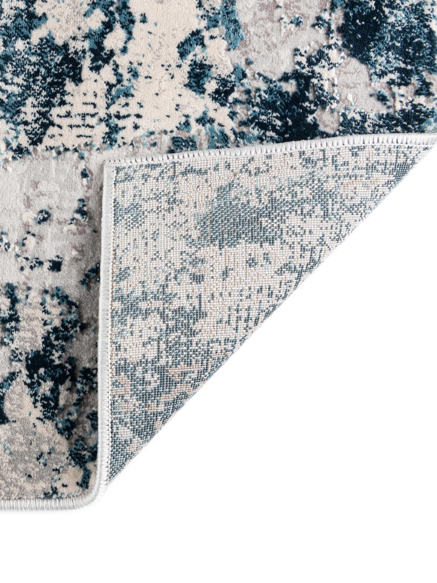 Blue 2' x 8' Finsbury Runner Area Rug 60% Polypropylene & 40% Polyester Contemporary Carpet for Living Rooms, Dining, Offices for Sale at Rug Engine