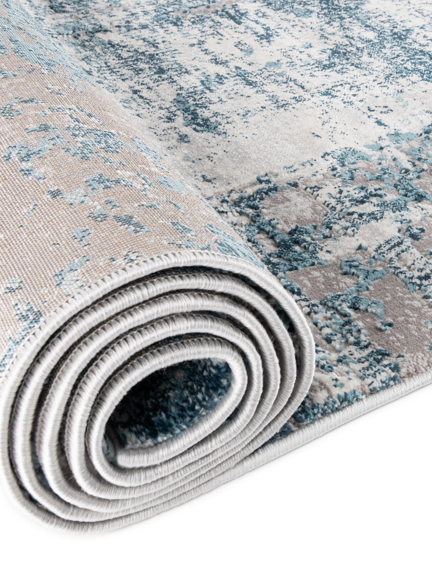 Blue 2' x 6' Finsbury Runner Area Rug 60% Polypropylene & 40% Polyester Contemporary Carpet for Living Rooms, Dining, Offices for Sale at Rug Engine