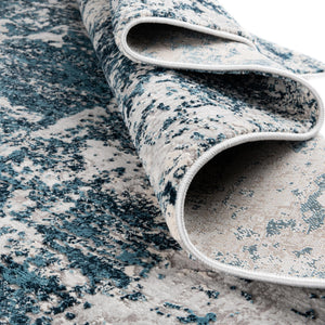 Blue 2' x 6' Finsbury Runner Area Rug 60% Polypropylene & 40% Polyester Contemporary Carpet for Living Rooms, Dining, Offices for Sale at Rug Engine