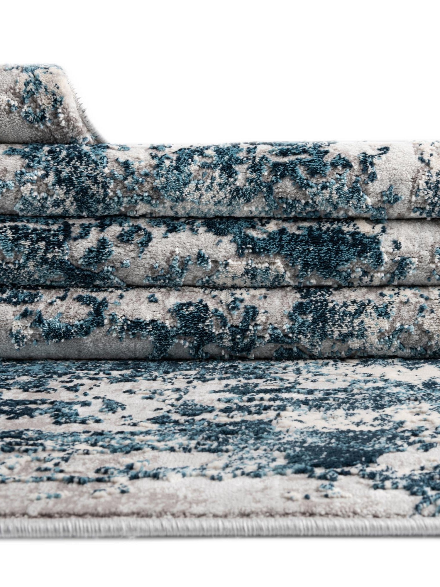 Blue 2' x 6' Finsbury Runner Area Rug 60% Polypropylene & 40% Polyester Contemporary Carpet for Living Rooms, Dining, Offices for Sale at Rug Engine