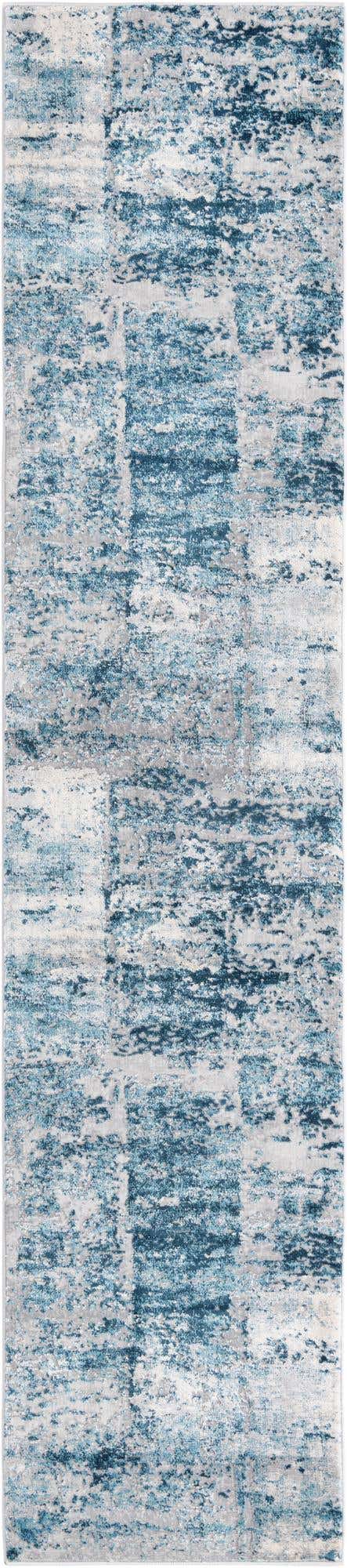 Blue 2' x 9' 10 Finsbury Runner Area Rug 60% Polypropylene & 40% Polyester Contemporary Carpet for Living Rooms, Dining, Offices for Sale at Rug Engine