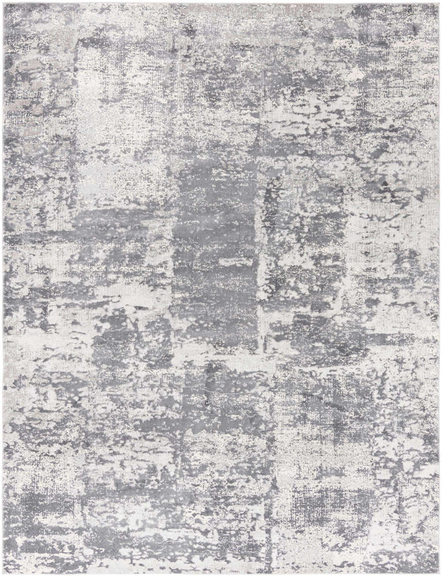 Gray 9' x 12' Finsbury Rectangle Area Rug 60% Polypropylene & 40% Polyester Contemporary Carpet for Living Rooms, Dining, Offices for Sale at Rug Engine