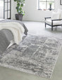 Gray 7' 10 x 10' Finsbury Rectangle Area Rug 60% Polypropylene & 40% Polyester Contemporary Carpet for Living Rooms, Dining, Offices for Sale at Rug Engine