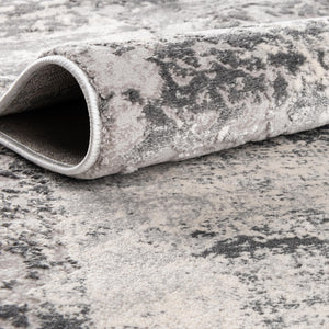Gray 4' x 6' Finsbury Rectangle Area Rug 60% Polypropylene & 40% Polyester Contemporary Carpet for Living Rooms, Dining, Offices for Sale at Rug Engine