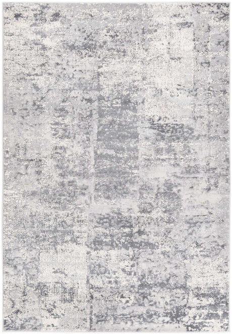 Gray 4' x 6' Finsbury Rectangle Area Rug 60% Polypropylene & 40% Polyester Contemporary Carpet for Living Rooms, Dining, Offices for Sale at Rug Engine