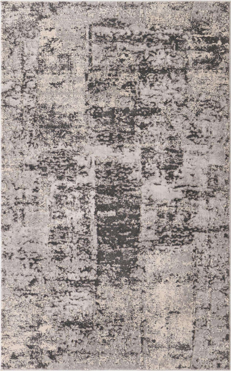 Gray 3' 3 x 5' 3 Finsbury Rectangle Area Rug 60% Polypropylene & 40% Polyester Contemporary Carpet for Living Rooms, Dining, Offices for Sale at Rug Engine