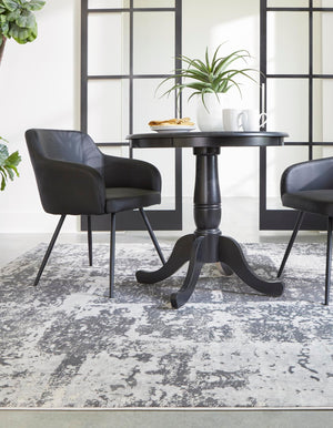 Gray 7' 10 x 7' 10 Finsbury Square Area Rug 60% Polypropylene & 40% Polyester Contemporary Carpet for Living Rooms, Dining, Offices for Sale at Rug Engine