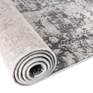 Gray 7' 10 x 7' 10 Finsbury Square Area Rug 60% Polypropylene & 40% Polyester Contemporary Carpet for Living Rooms, Dining, Offices for Sale at Rug Engine