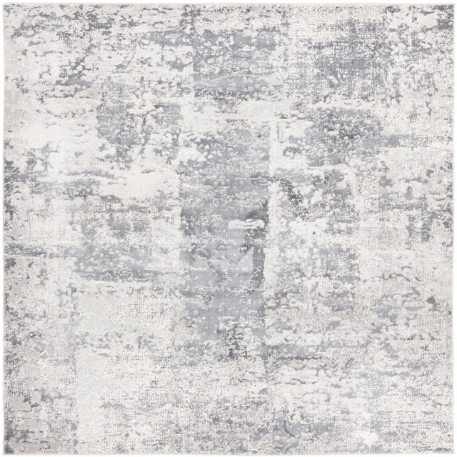 Gray 7' 10 x 7' 10 Finsbury Square Area Rug 60% Polypropylene & 40% Polyester Contemporary Carpet for Living Rooms, Dining, Offices for Sale at Rug Engine