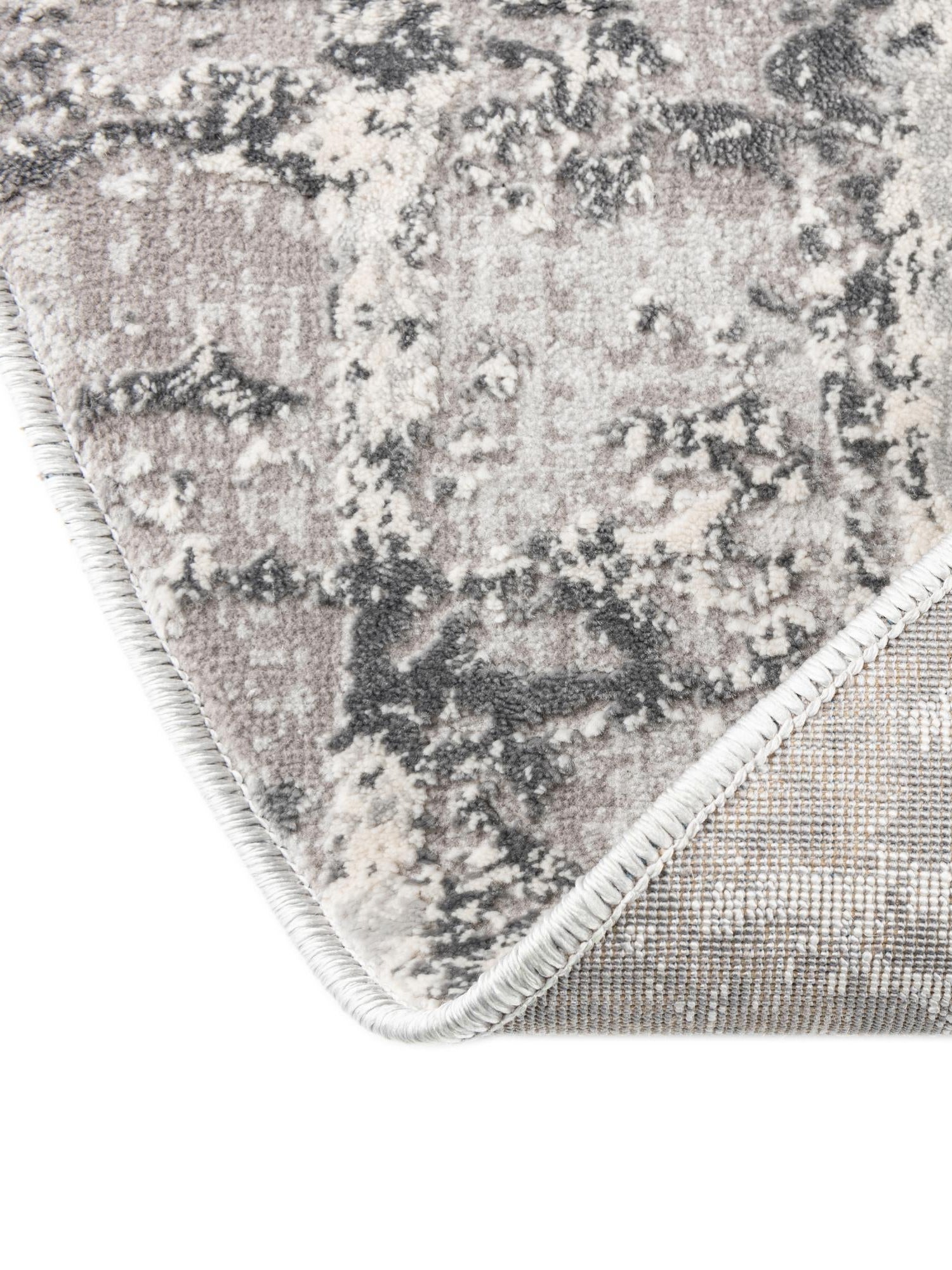 Gray 5' 3 x 8' Finsbury Oval Area Rug 60% Polypropylene & 40% Polyester Contemporary Carpet for Living Rooms, Dining, Offices for Sale at Rug Engine