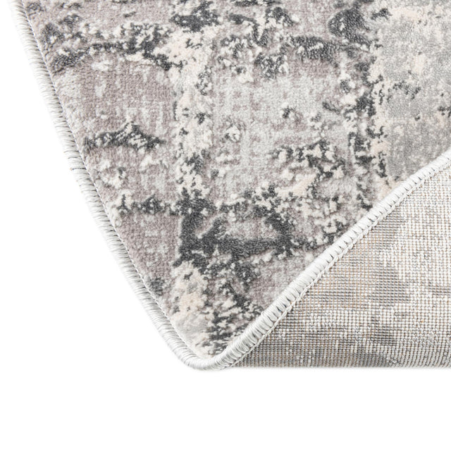 Gray 5' 3 x 8' Finsbury Oval Area Rug 60% Polypropylene & 40% Polyester Contemporary Carpet for Living Rooms, Dining, Offices for Sale at Rug Engine