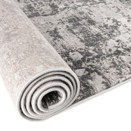 Gray 5' 3 x 8' Finsbury Oval Area Rug 60% Polypropylene & 40% Polyester Contemporary Carpet for Living Rooms, Dining, Offices for Sale at Rug Engine
