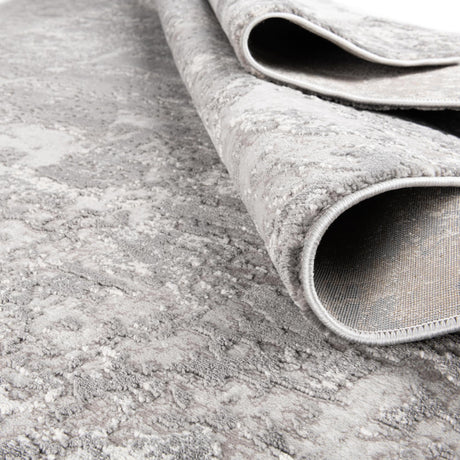 Gray 7' 10 x 10' Finsbury Oval Area Rug 60% Polypropylene & 40% Polyester Contemporary Carpet for Living Rooms, Dining, Offices for Sale at Rug Engine
