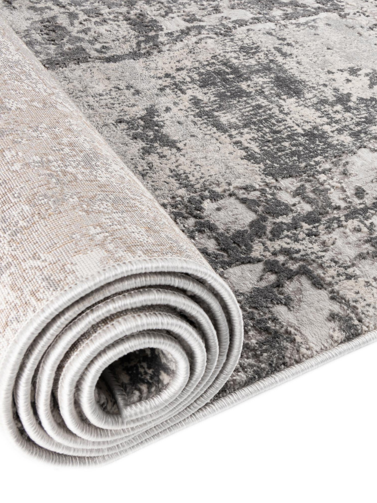 Gray 2' x 8' Finsbury Runner Area Rug 60% Polypropylene & 40% Polyester Contemporary Carpet for Living Rooms, Dining, Offices for Sale at Rug Engine