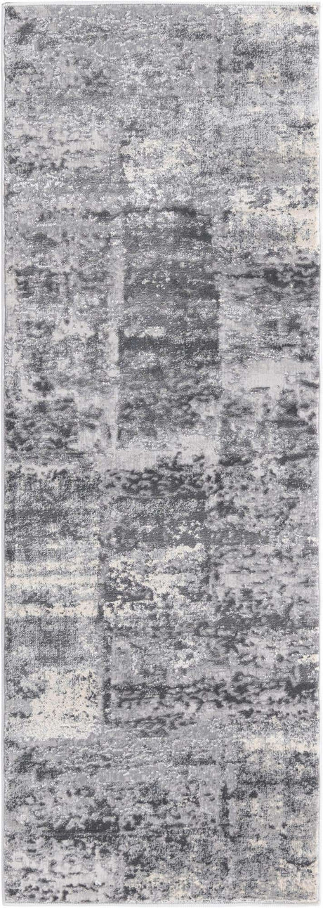 Gray 2' x 6' Finsbury Runner Area Rug 60% Polypropylene & 40% Polyester Contemporary Carpet for Living Rooms, Dining, Offices for Sale at Rug Engine