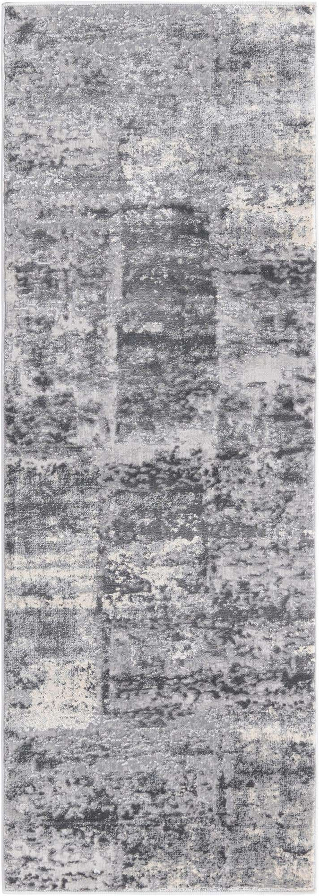 Gray 2' x 6' Finsbury Runner Area Rug 60% Polypropylene & 40% Polyester Contemporary Carpet for Living Rooms, Dining, Offices for Sale at Rug Engine