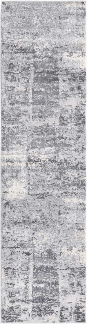 Gray 2' x 8' Finsbury Runner Area Rug 60% Polypropylene & 40% Polyester Contemporary Carpet for Living Rooms, Dining, Offices for Sale at Rug Engine