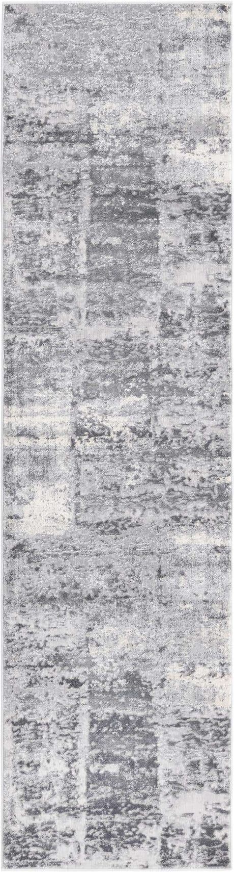 Gray 2' x 8' Finsbury Runner Area Rug 60% Polypropylene & 40% Polyester Contemporary Carpet for Living Rooms, Dining, Offices for Sale at Rug Engine