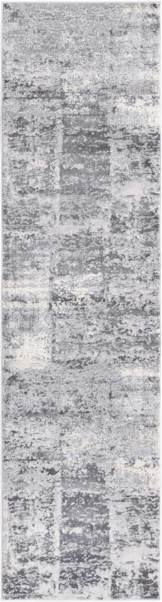 Gray 2' x 8' Finsbury Runner Area Rug 60% Polypropylene & 40% Polyester Contemporary Carpet for Living Rooms, Dining, Offices for Sale at Rug Engine