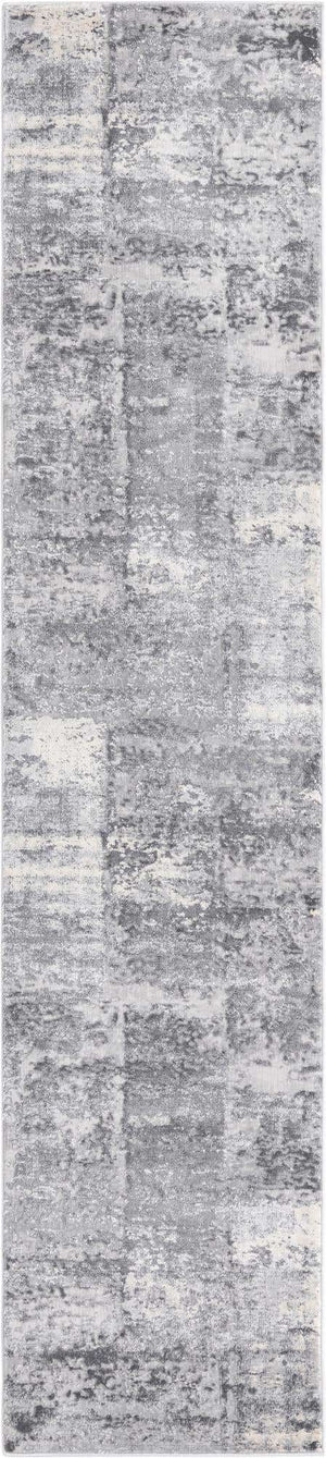 Gray 2' x 9' 10 Finsbury Runner Area Rug 60% Polypropylene & 40% Polyester Contemporary Carpet for Living Rooms, Dining, Offices for Sale at Rug Engine