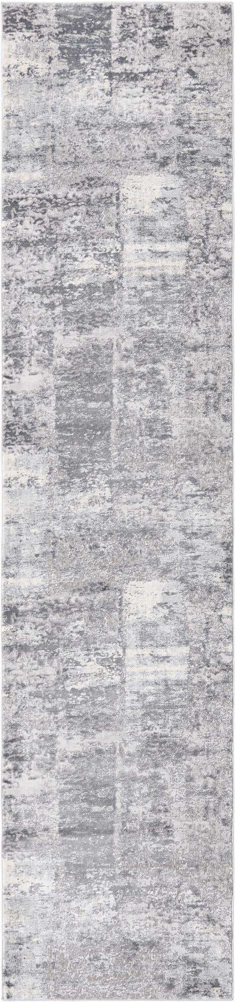 Gray 2' 7 x 12' Finsbury Runner Area Rug 60% Polypropylene & 40% Polyester Contemporary Carpet for Living Rooms, Dining, Offices for Sale at Rug Engine