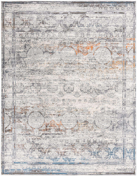 Multicolor 9' x 12' Finsbury Rectangle Area Rug 60% Polypropylene & 40% Polyester Contemporary Carpet for Living Rooms, Dining, Offices for Sale at Rug Engine