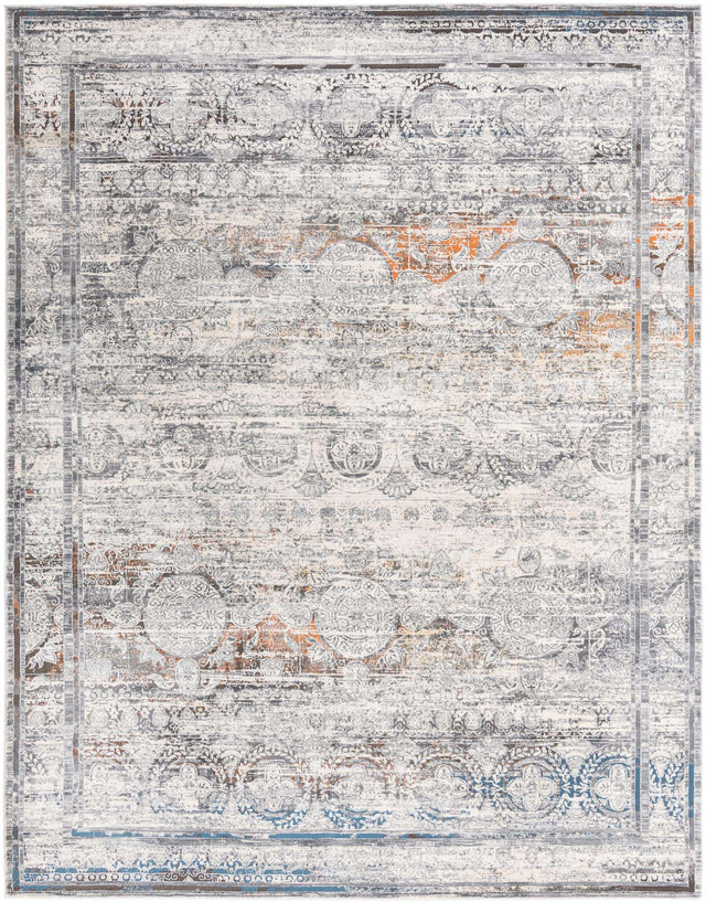 Multicolor 9' x 12' Finsbury Rectangle Area Rug 60% Polypropylene & 40% Polyester Contemporary Carpet for Living Rooms, Dining, Offices for Sale at Rug Engine