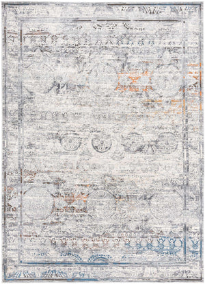 Multicolor 7' x 10' Finsbury Rectangle Area Rug 60% Polypropylene & 40% Polyester Contemporary Carpet for Living Rooms, Dining, Offices for Sale at Rug Engine