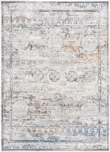 Multicolor 7' x 10' Finsbury Rectangle Area Rug 60% Polypropylene & 40% Polyester Contemporary Carpet for Living Rooms, Dining, Offices for Sale at Rug Engine