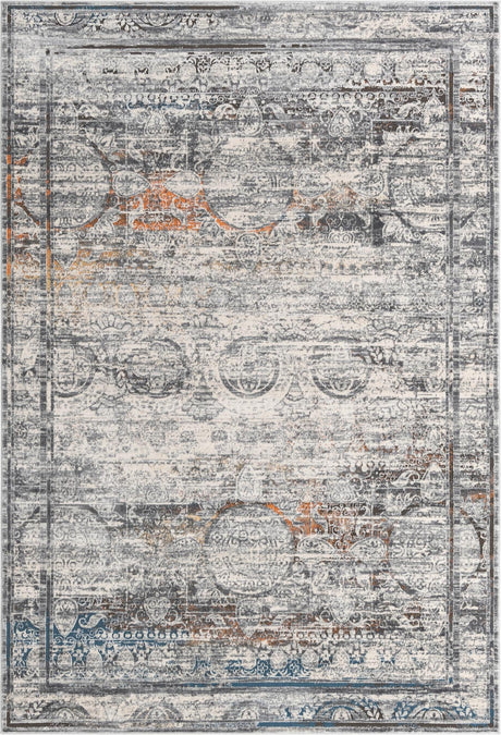Multicolor 6' x 9' Finsbury Rectangle Area Rug 60% Polypropylene & 40% Polyester Contemporary Carpet for Living Rooms, Dining, Offices for Sale at Rug Engine