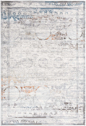 Multicolor 6' x 9' Finsbury Rectangle Area Rug 60% Polypropylene & 40% Polyester Contemporary Carpet for Living Rooms, Dining, Offices for Sale at Rug Engine