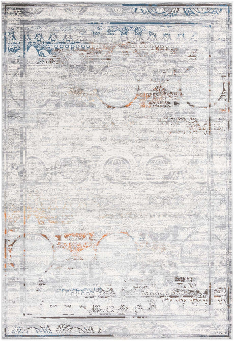 Multicolor 6' x 9' Finsbury Rectangle Area Rug 60% Polypropylene & 40% Polyester Contemporary Carpet for Living Rooms, Dining, Offices for Sale at Rug Engine