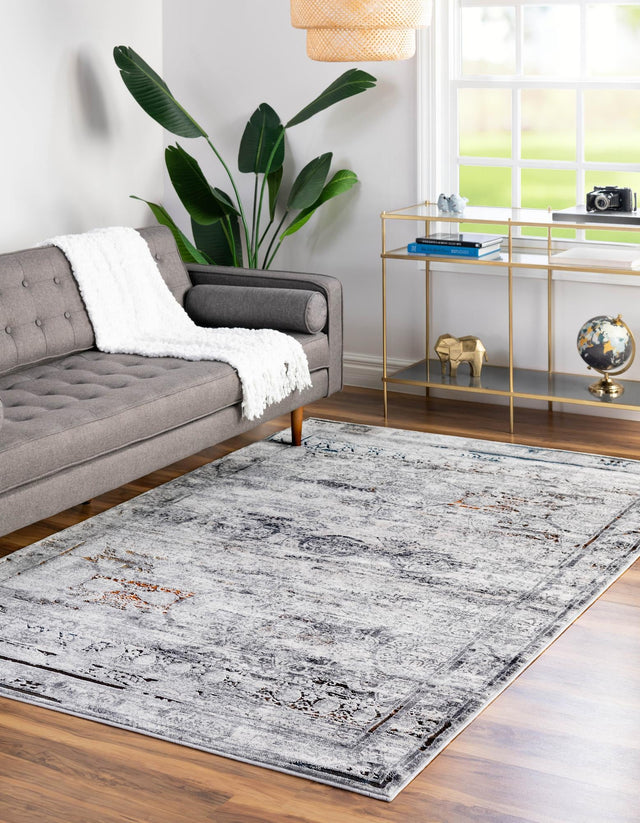 Multicolor 4' x 6' Finsbury Rectangle Area Rug 60% Polypropylene & 40% Polyester Contemporary Carpet for Living Rooms, Dining, Offices for Sale at Rug Engine
