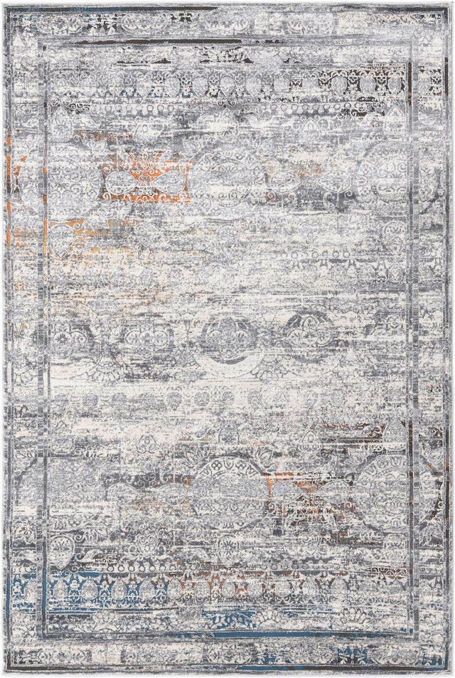 Multicolor 5' 3 x 8' Finsbury Rectangle Area Rug 60% Polypropylene & 40% Polyester Contemporary Carpet for Living Rooms, Dining, Offices for Sale at Rug Engine