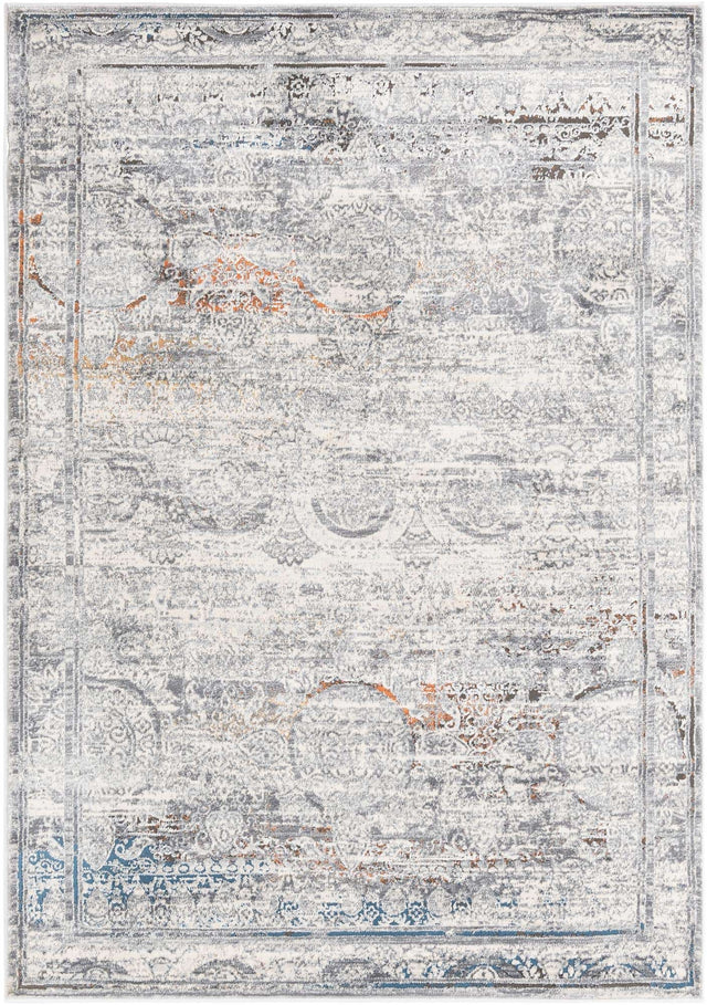 Multicolor 4' x 6' Finsbury Rectangle Area Rug 60% Polypropylene & 40% Polyester Contemporary Carpet for Living Rooms, Dining, Offices for Sale at Rug Engine