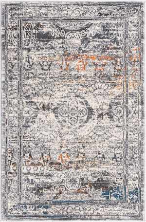 Multicolor 2' x 3' Finsbury Rectangle Area Rug 60% Polypropylene & 40% Polyester Contemporary Carpet for Living Rooms, Dining, Offices for Sale at Rug Engine