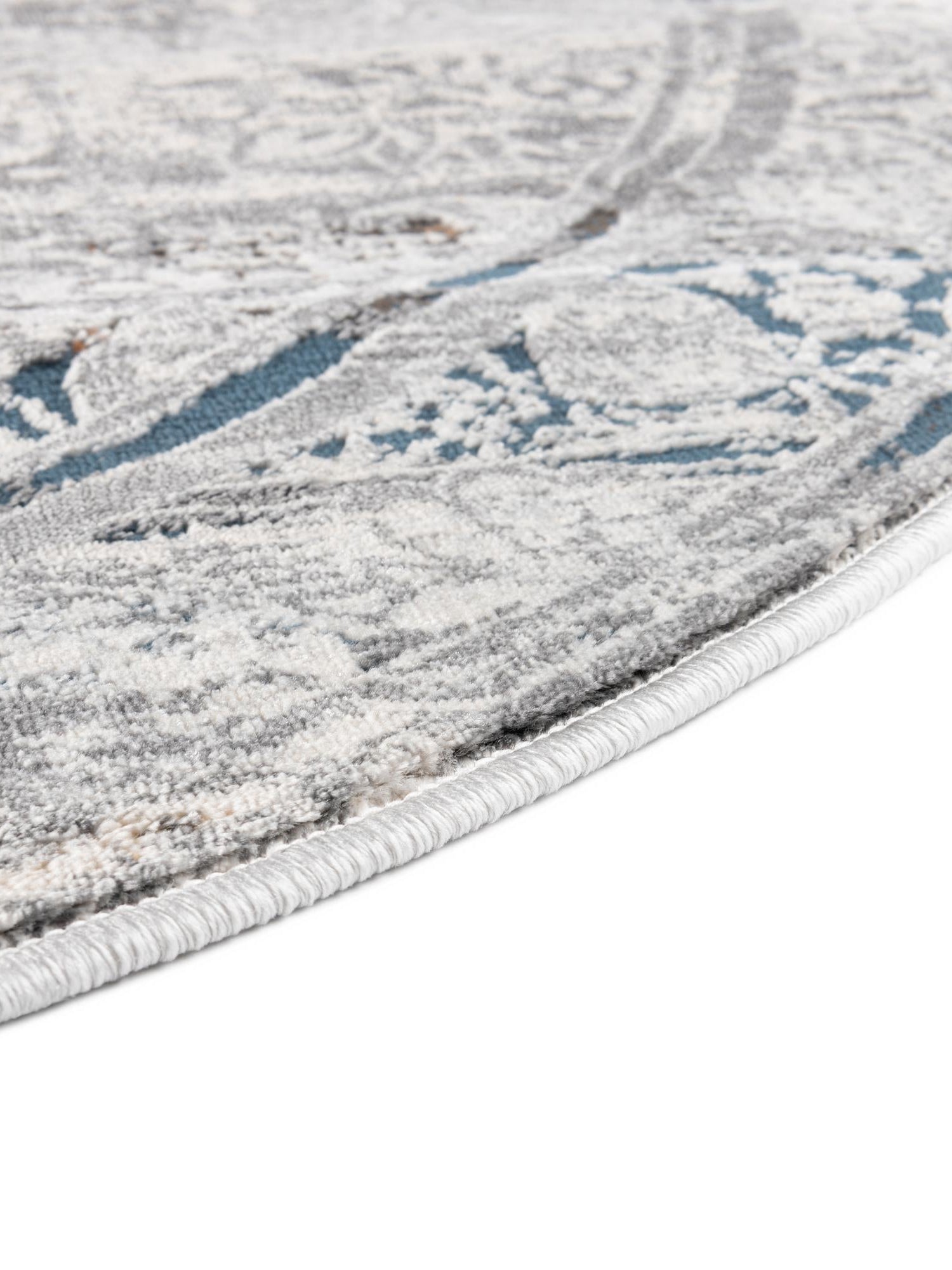 Multicolor 5' 3 x 8' Finsbury Oval Area Rug 60% Polypropylene & 40% Polyester Contemporary Carpet for Living Rooms, Dining, Offices for Sale at Rug Engine