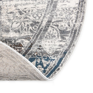 Multicolor 5' 3 x 8' Finsbury Oval Area Rug 60% Polypropylene & 40% Polyester Contemporary Carpet for Living Rooms, Dining, Offices for Sale at Rug Engine