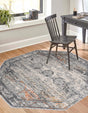 Multicolor 7' 10 x 7' 10 Finsbury Octagon Area Rug 60% Polypropylene & 40% Polyester Contemporary Carpet for Living Rooms, Dining, Offices for Sale at Rug Engine